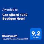 Awarded Booking 9.2 Hotel Can Alberti